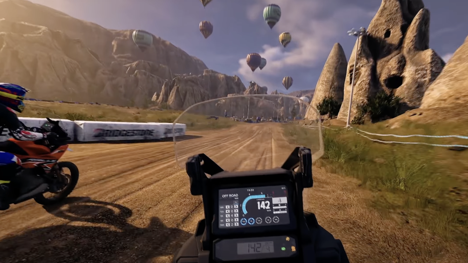 I wonder if you can ride up the canyon walls and jump to pop the balloons?