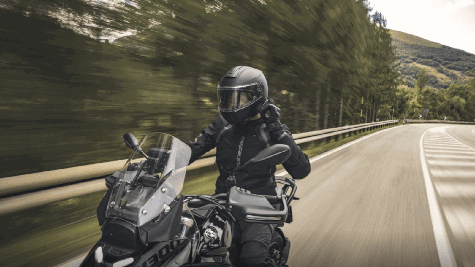 Schuberth C5 ANC helmet used on the road