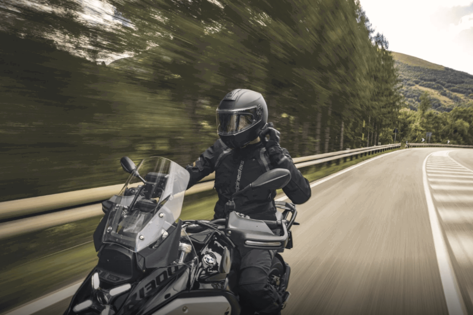 Schuberth C5 ANC helmet used on the road