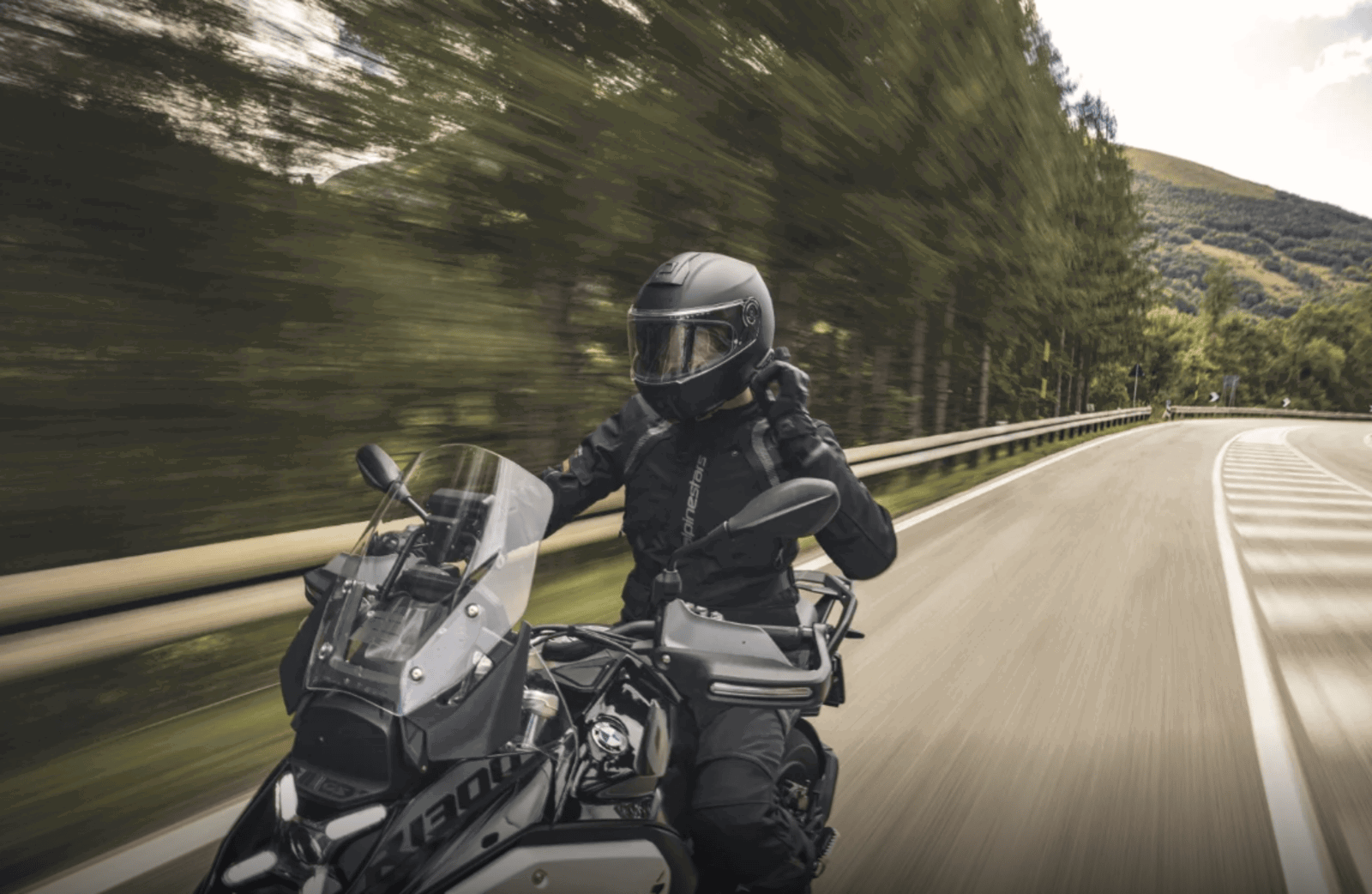 Schuberth C5 ANC helmet used on the road