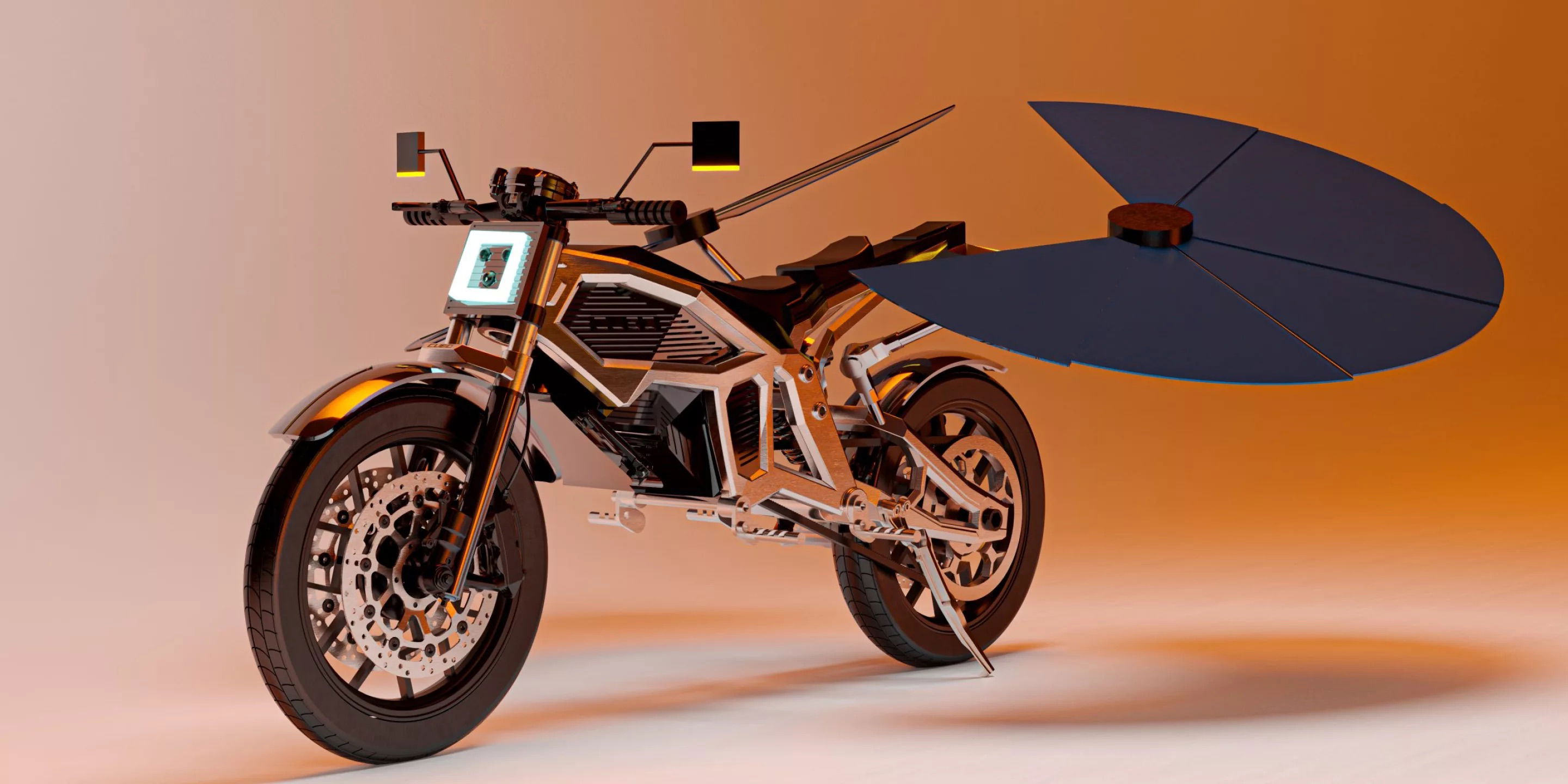The Solaris solar-powered motorcycle