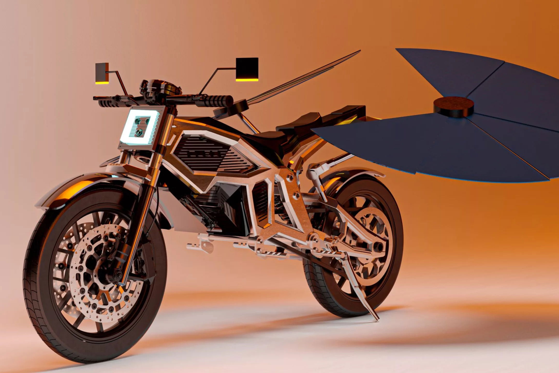 The Solaris solar-powered motorcycle