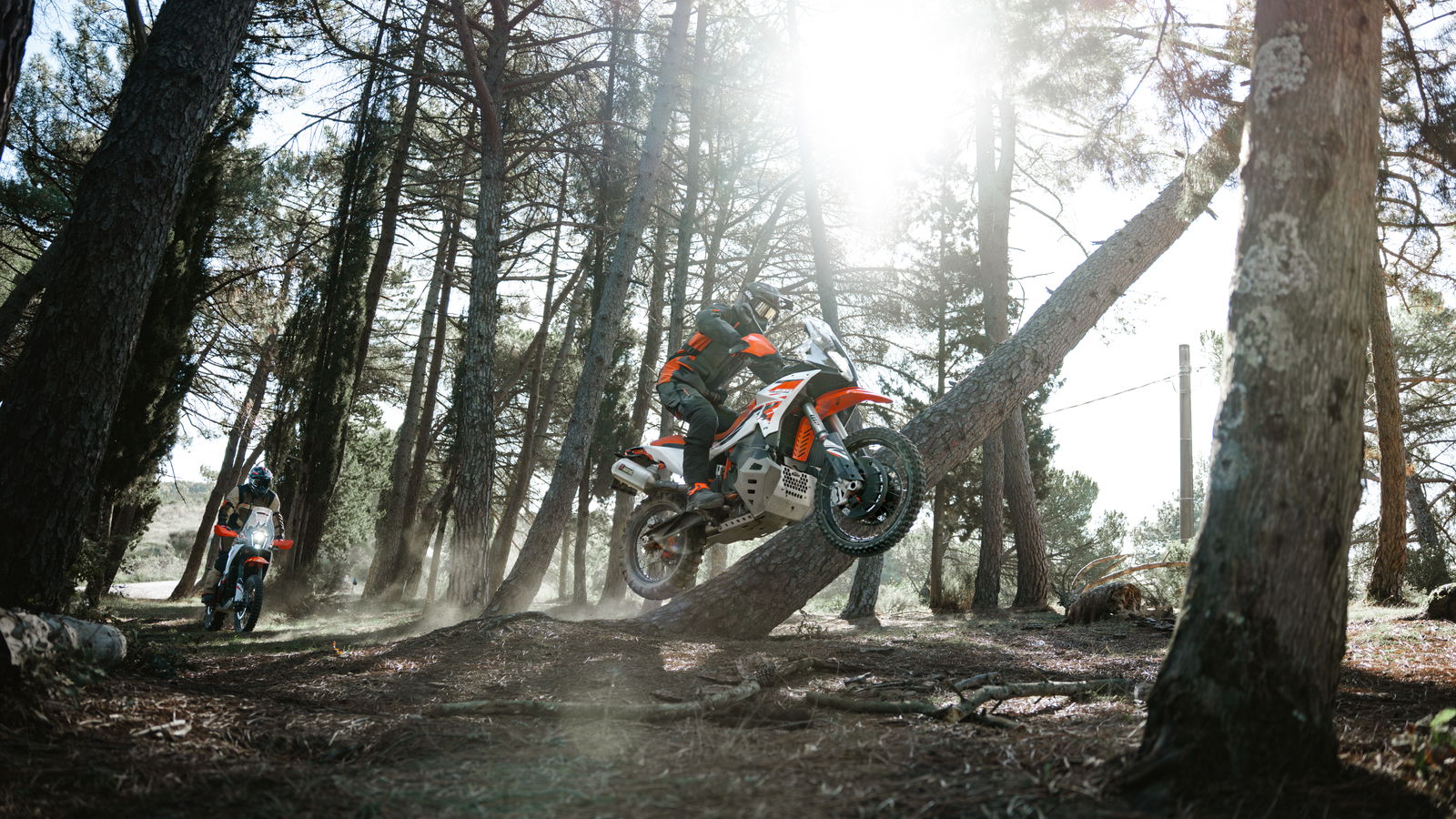 KTM adventure bike riding off-road
