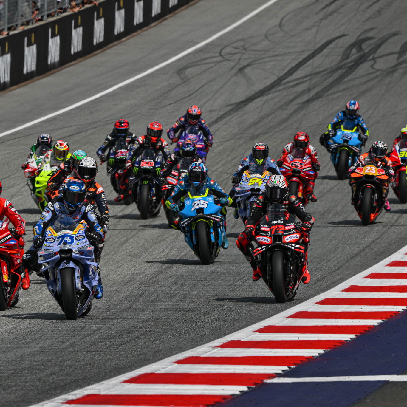 MotoGP riders racing in Austria