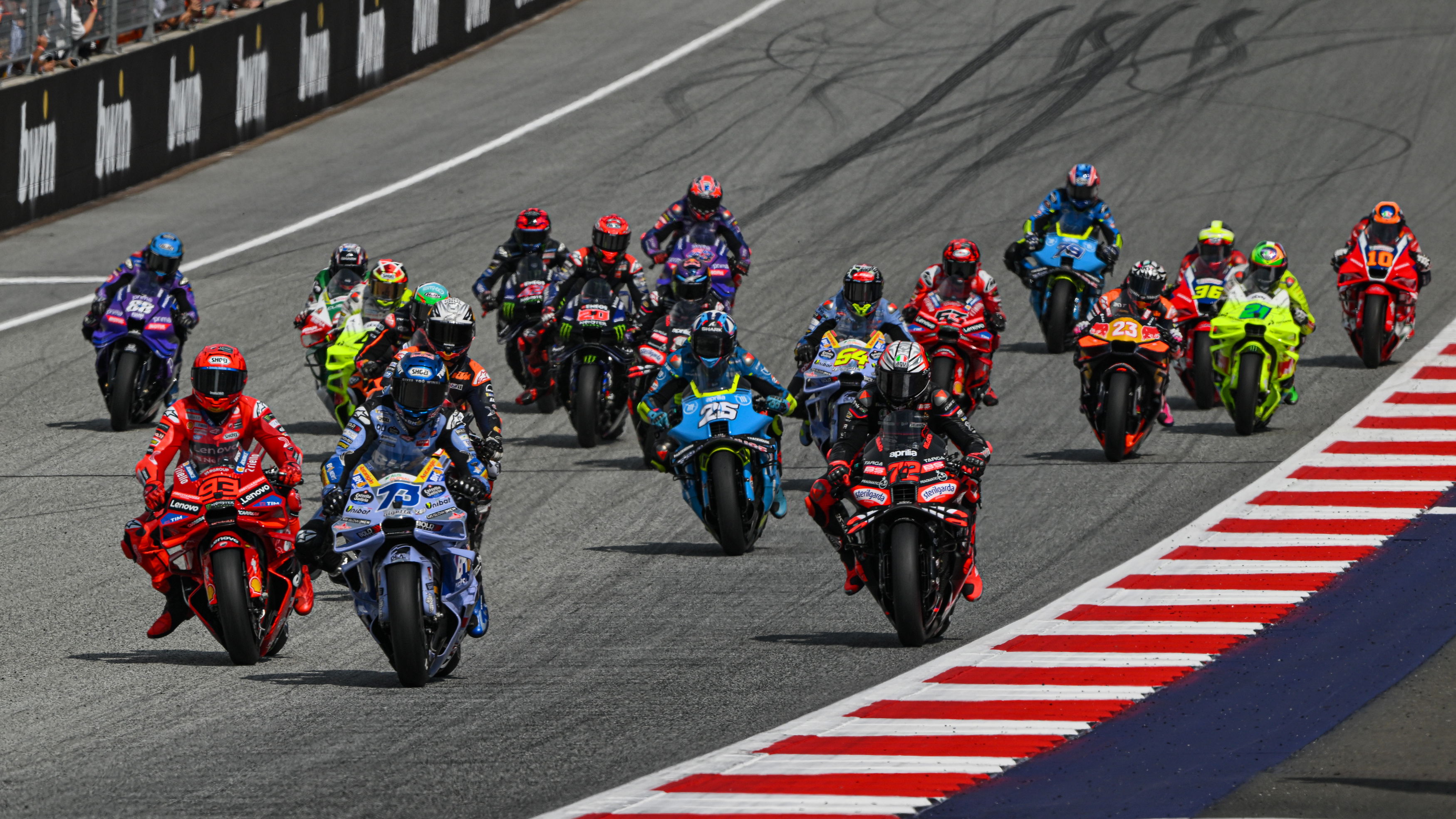 MotoGP riders racing in Austria