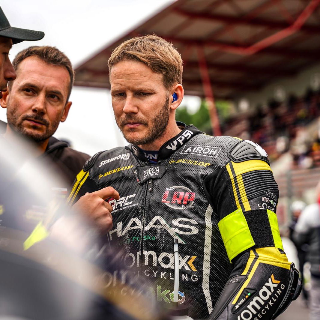 Motorcycle racer Danny Webb