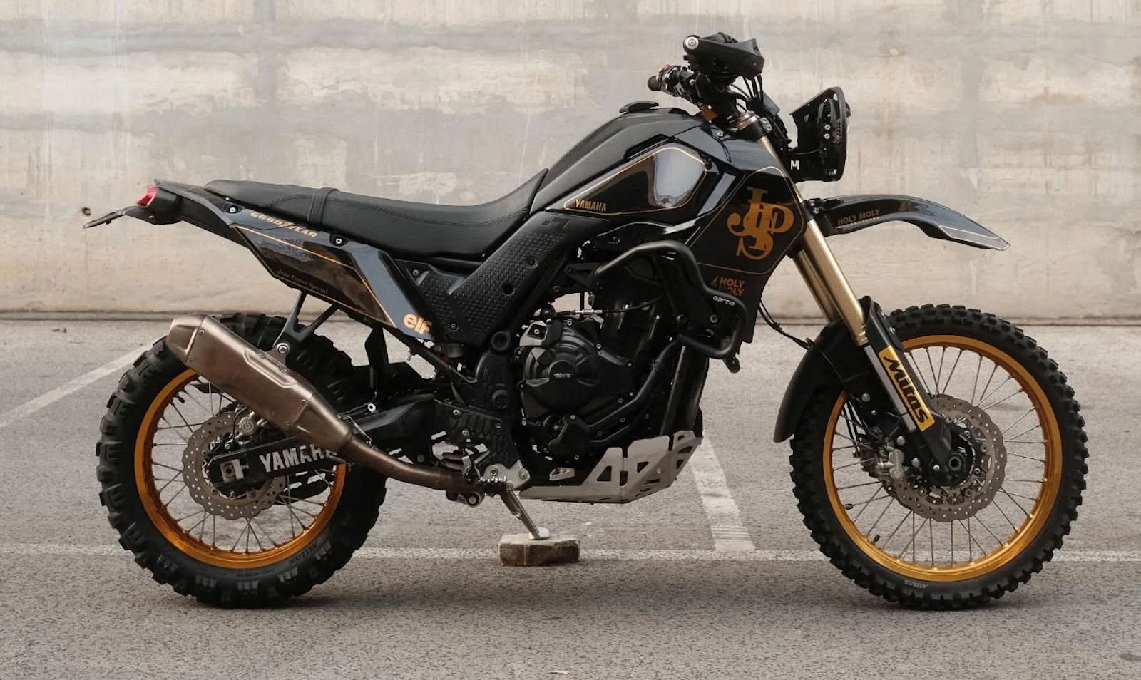 Holy Moly Motorcycles JPS themed Yamaha Tenere 700