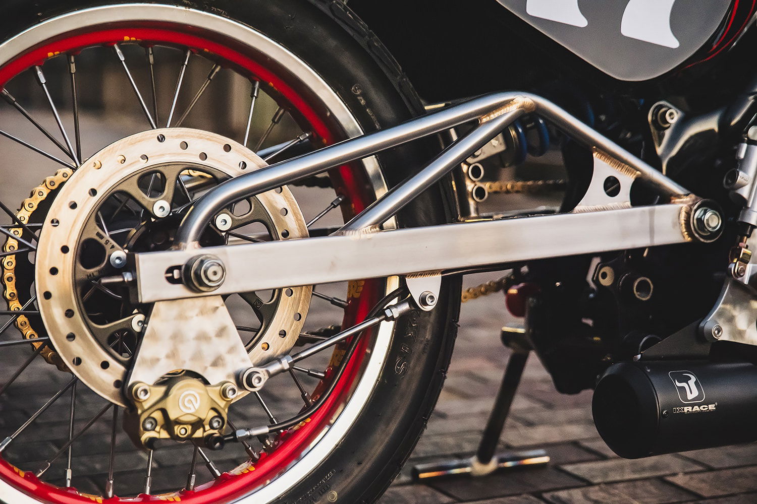 Brembo brake caliper on a Royal Enfield Guerrilla 450