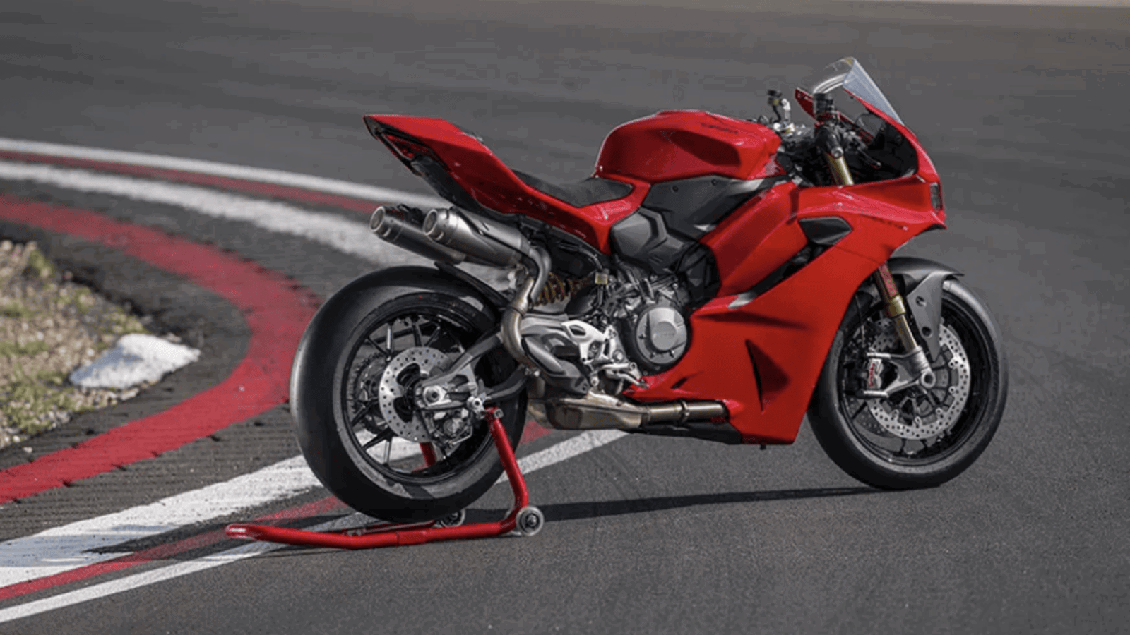 Ducati Panigale V2 S on a track