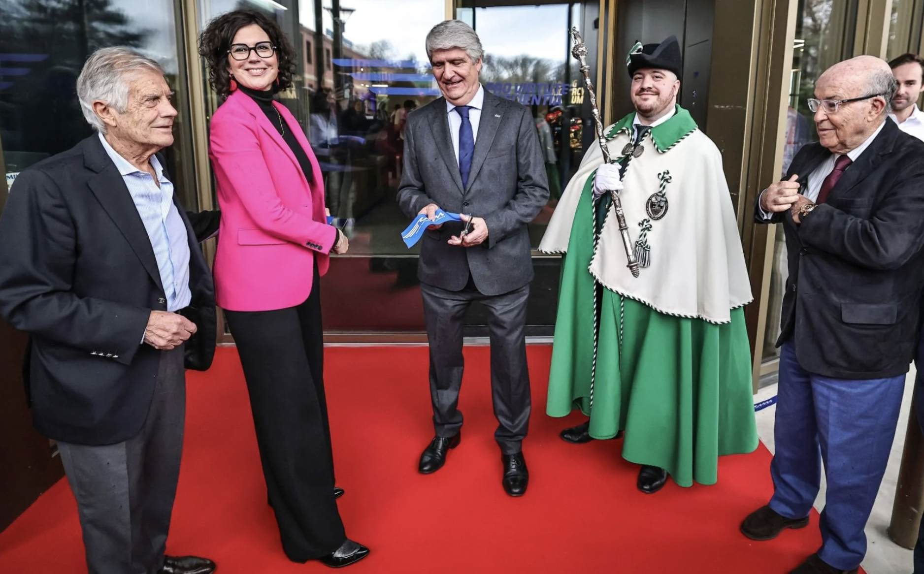 Giacomo Agostini helps to open the new FIM Racing Motorcycle Museum