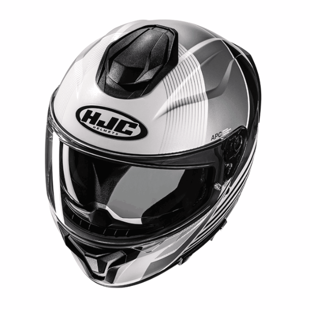 HJC C71 helmet in silver and black