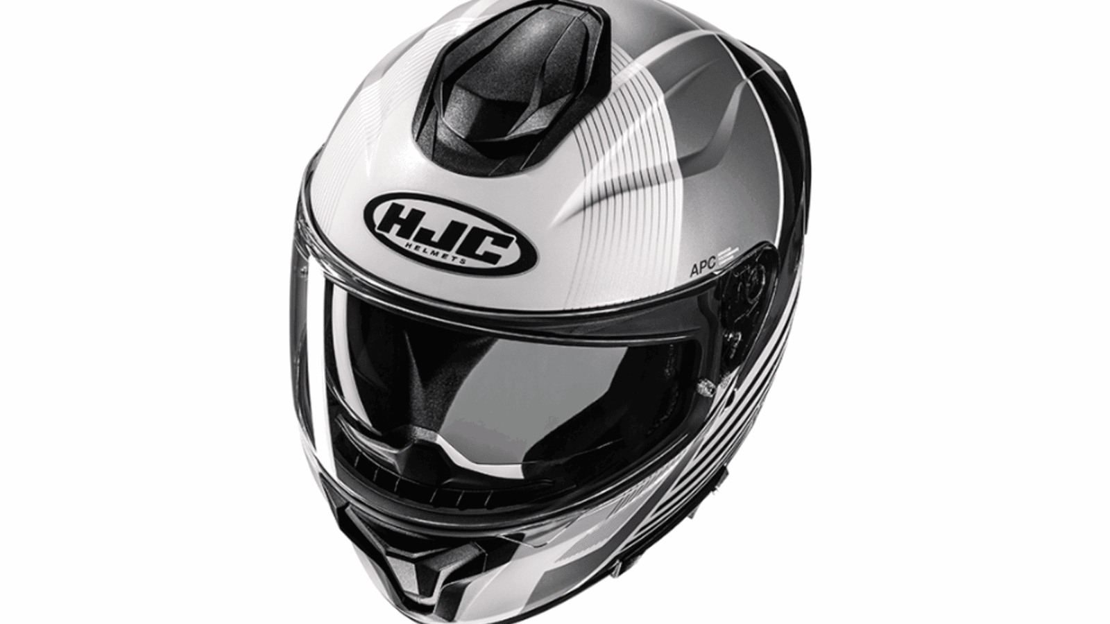 HJC C71 helmet in silver and black