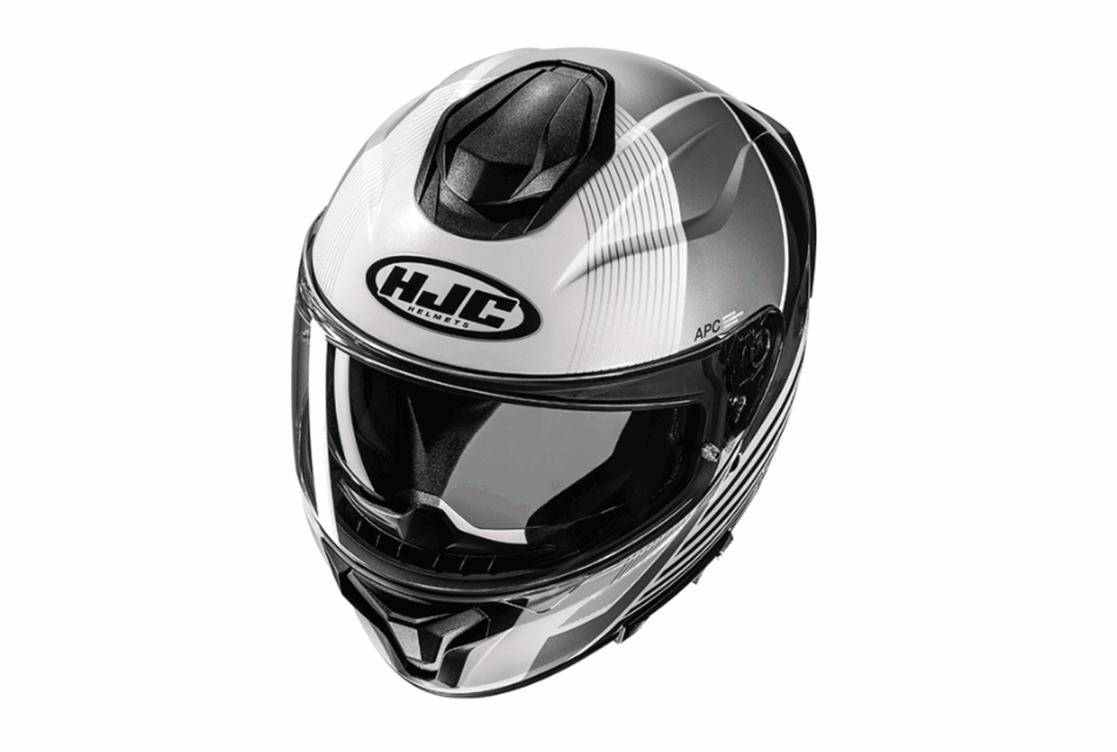 HJC C71 helmet in silver and black
