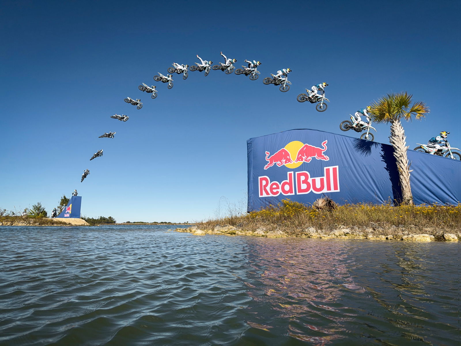 Tyler Bereman Jumps Six Islands on a Dirt Bike in Red Bull Island Hopper
