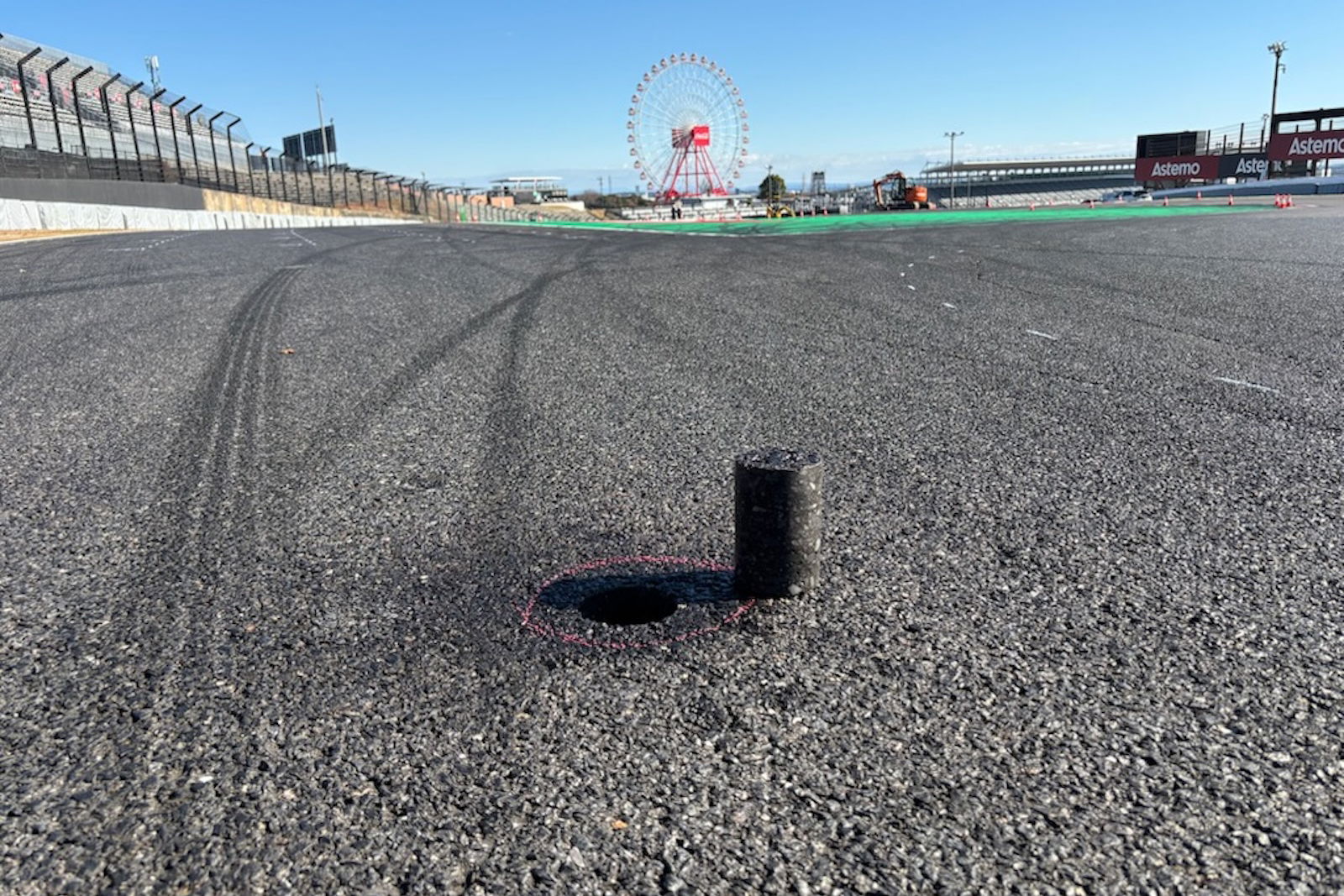 A section of asphalt from the Suzuka Circuit