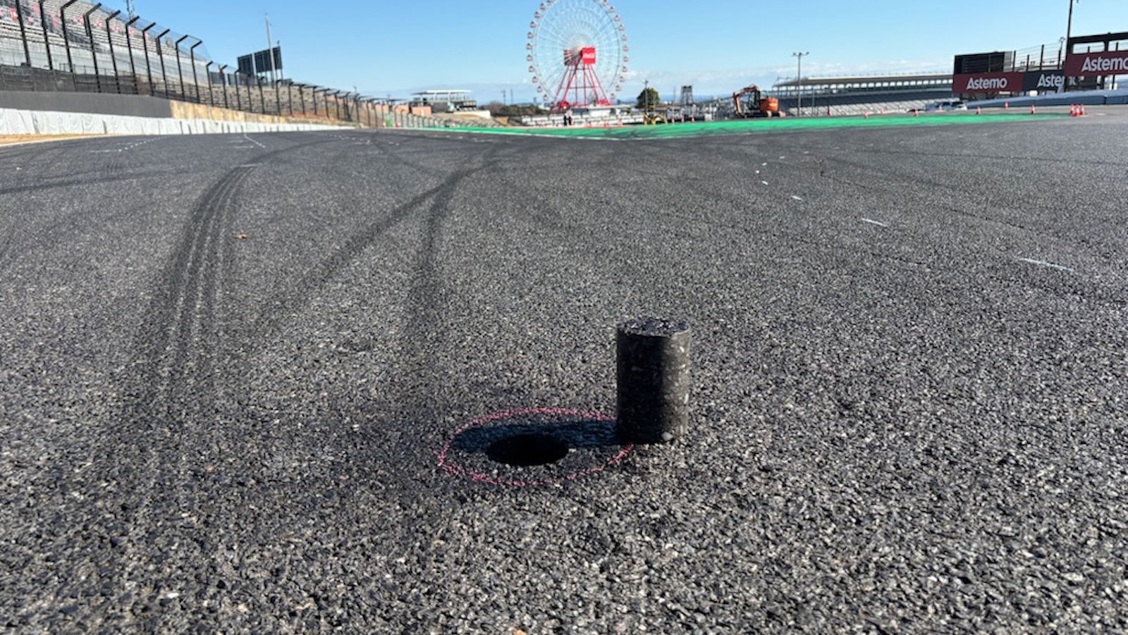 A section of asphalt from the Suzuka Circuit