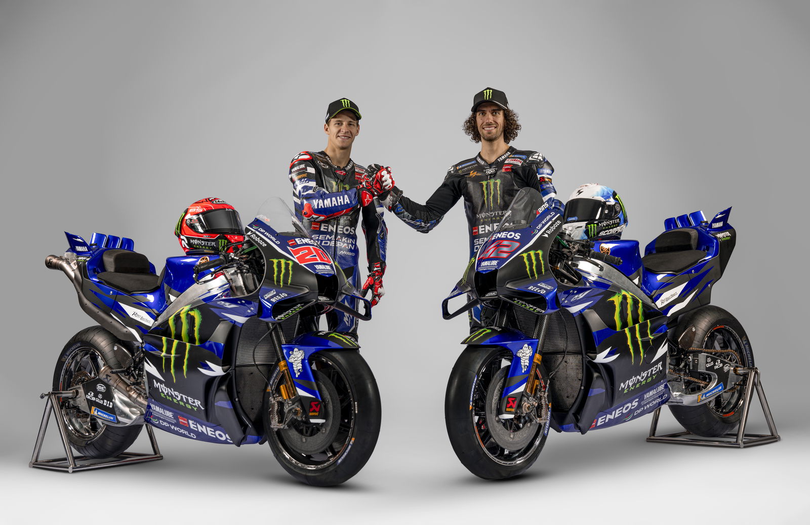 2026 Yamaha M1 bikes with Fabio Quartararo and Alex Rins