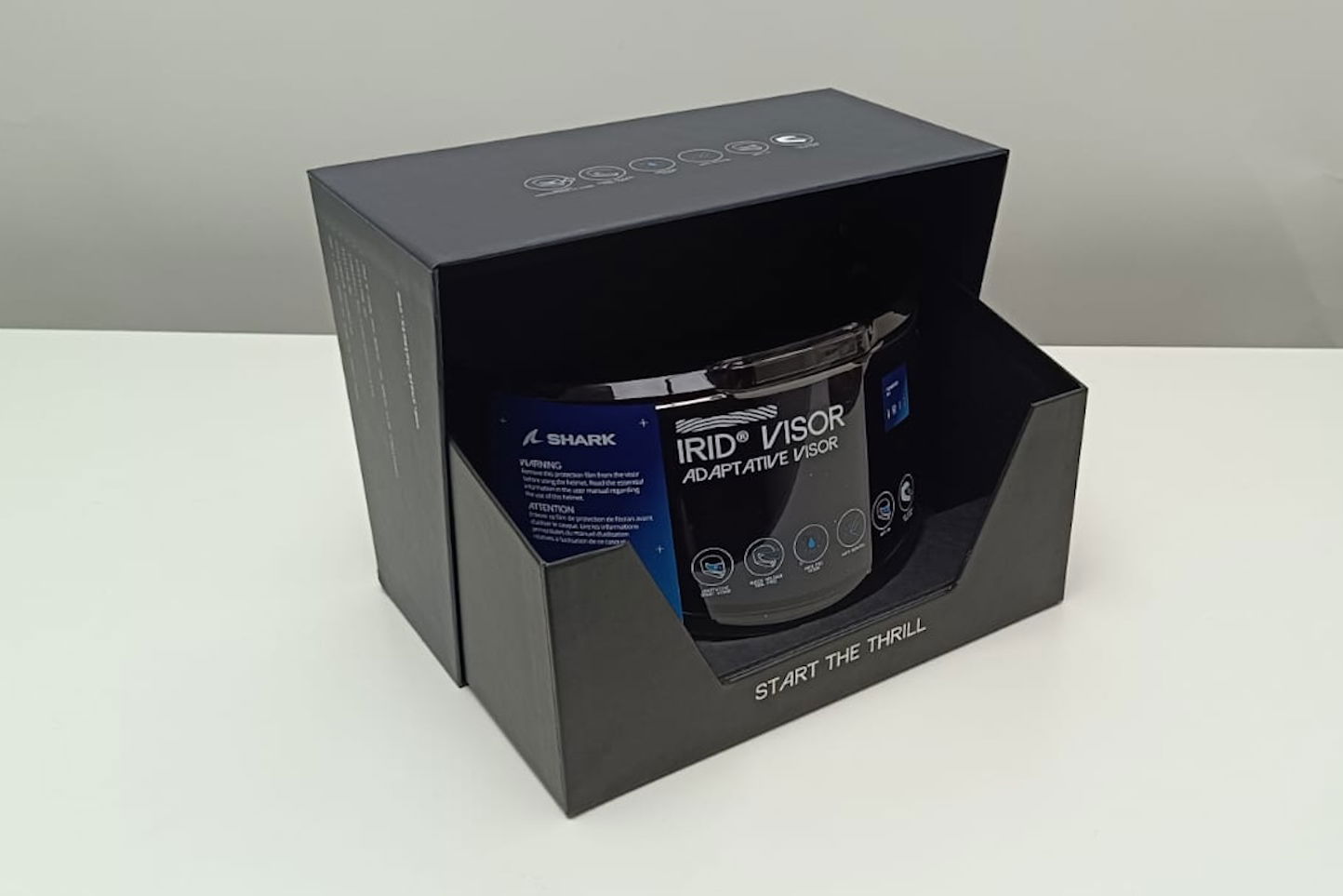 The Shark IRID tinting visor system