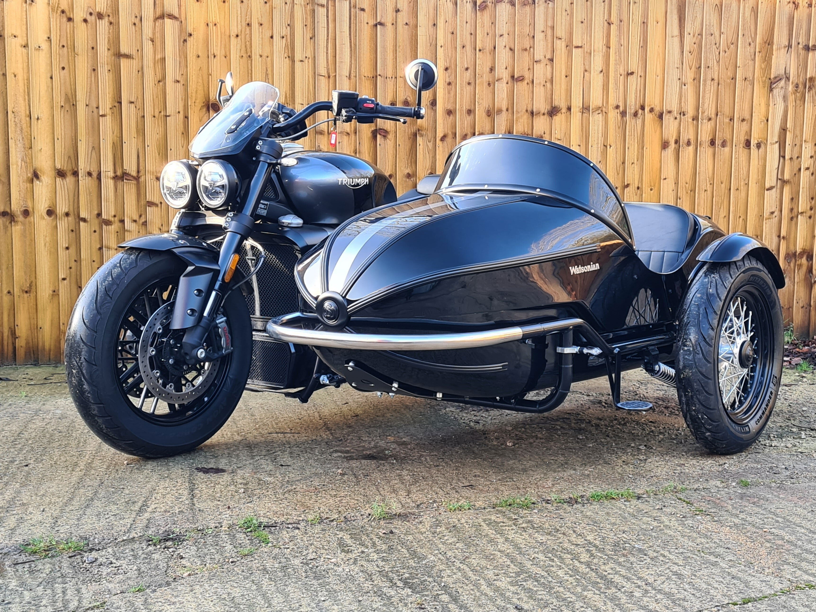 Triumph Rocket 3 with a sidecar