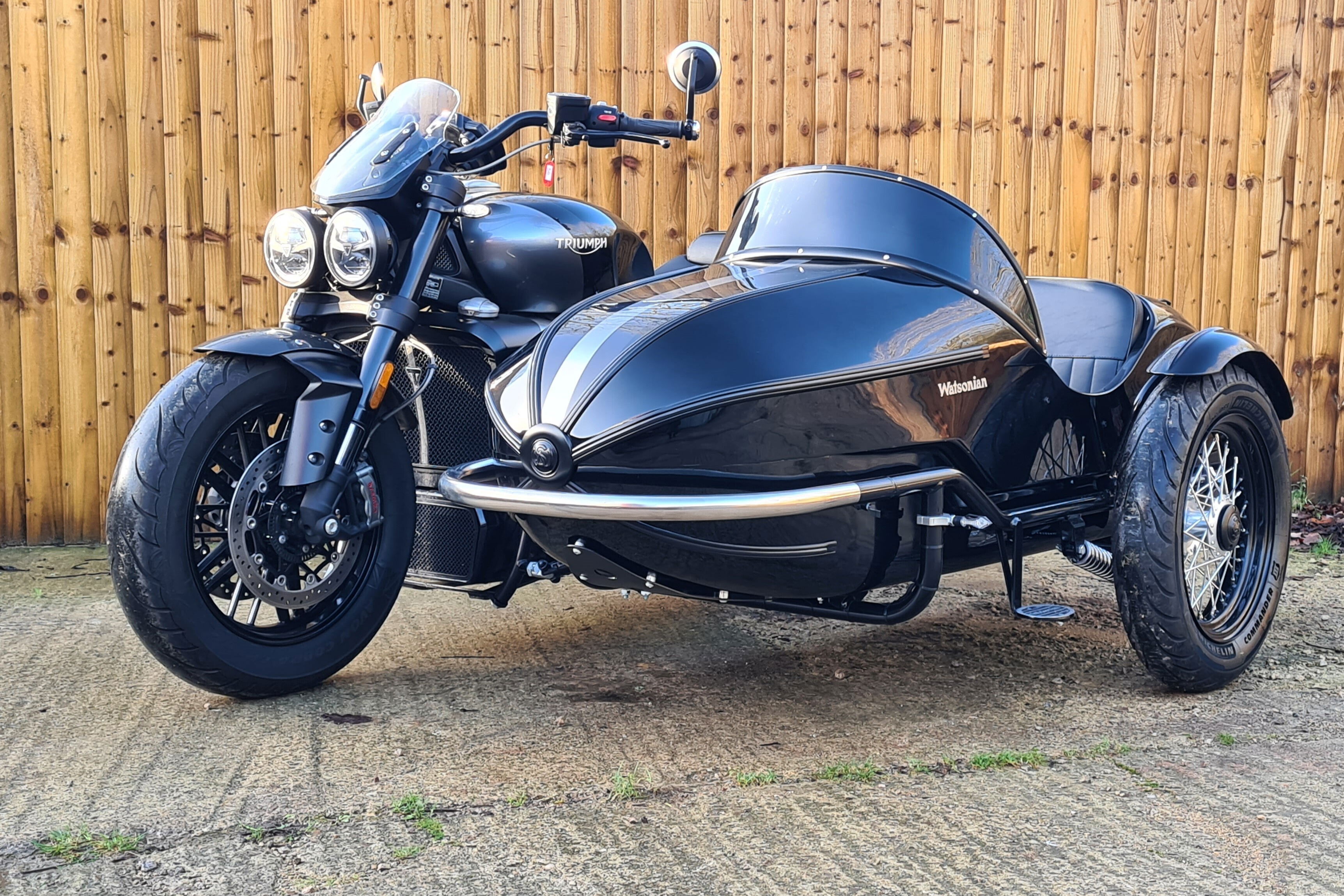 Triumph Rocket 3 with a sidecar