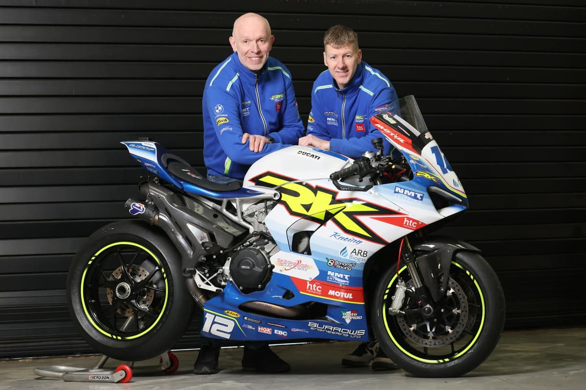 Ian Hutchinson and John Burrows. Photo credit - Isle of Man TT