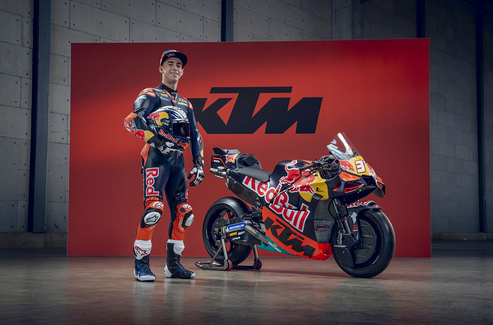Pedro Acosta with 2026 Red Bull KTM MotoGP bike. Credit: KTM.
