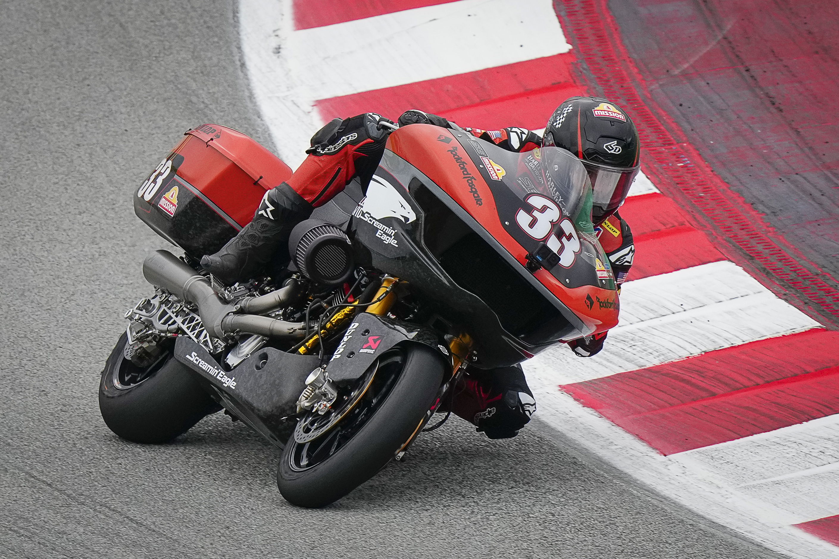 A Harley-Davidson Bagger World Cup bike