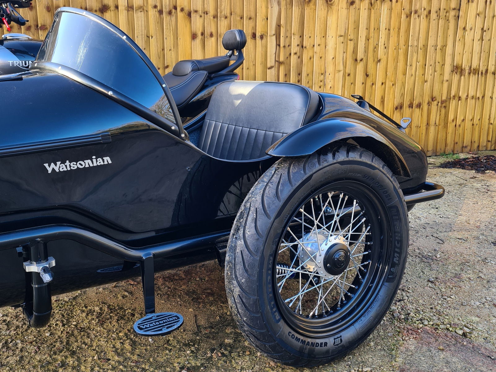 Rear of the Watsonian GP700 stealth sidecar