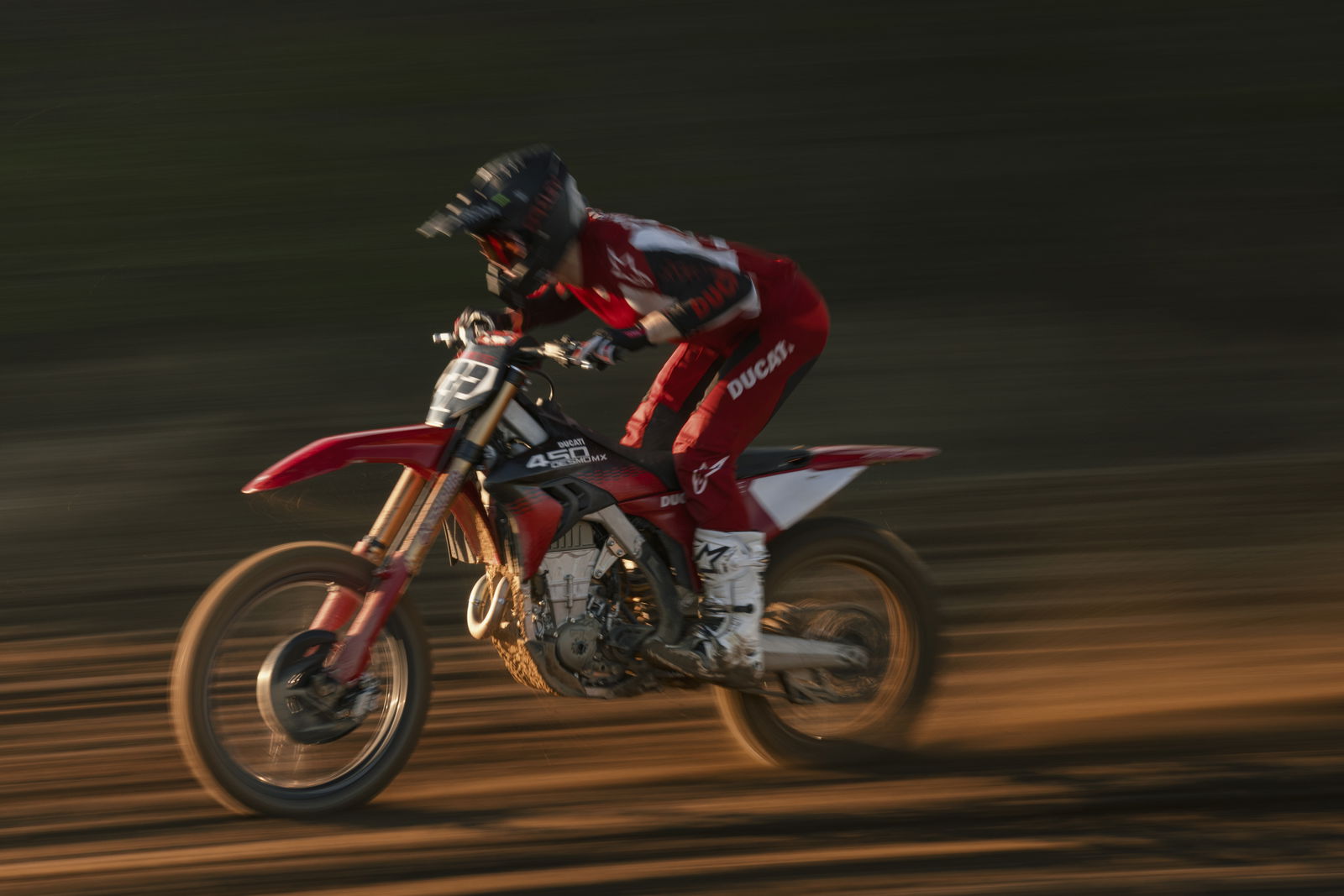 Ducati Desmo450 MX Factory in action