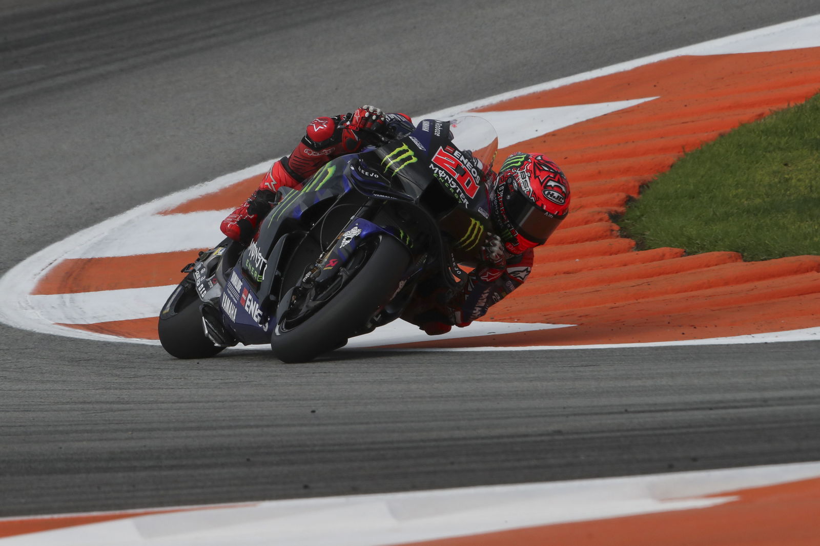 Fabio Quartararo riding the Yamaha M1 in Valencia