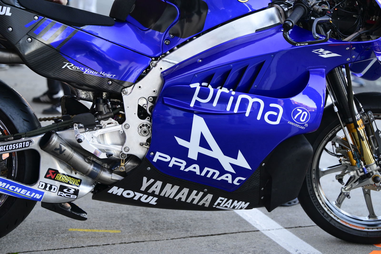Yamaha V4 MotoGP bike. Photo credit - Gold and Goose