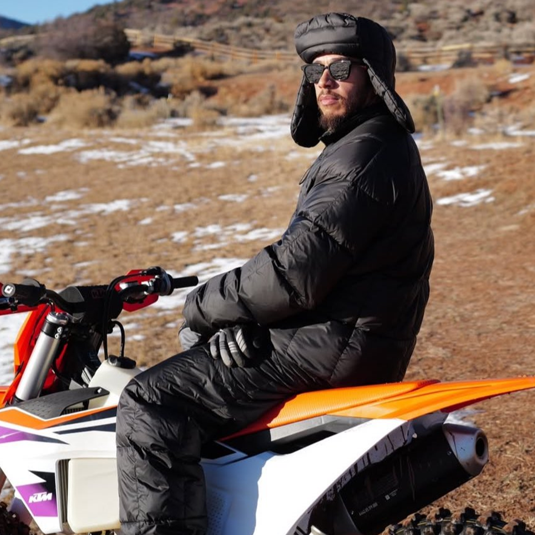 Lewis Hamilton on 2024 KTM XC-F 250. Credit: Instagram/Lewis Hamilton.