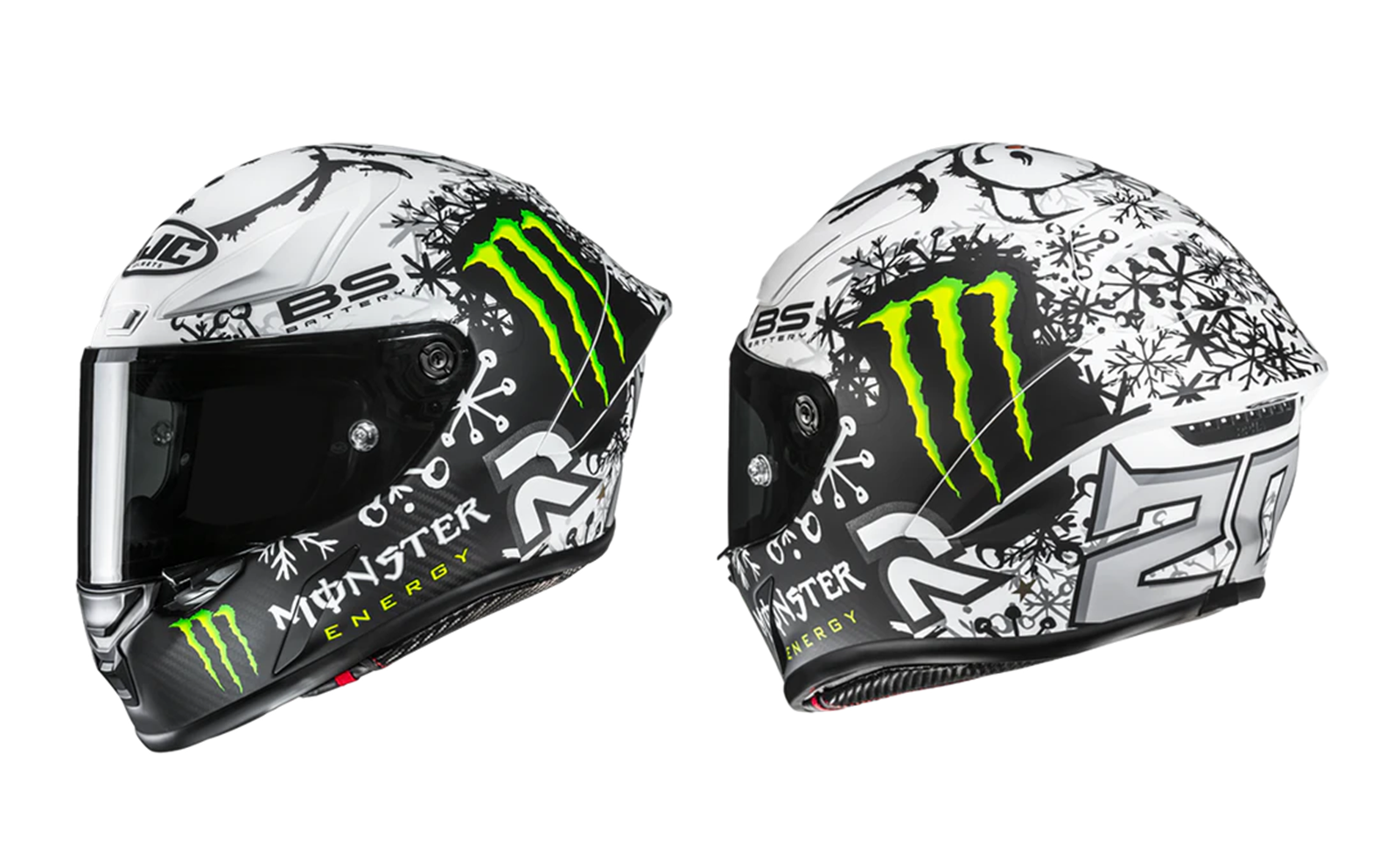 HJC RPHA 1 V2 Carbon in Fabio Quartararo winter design.