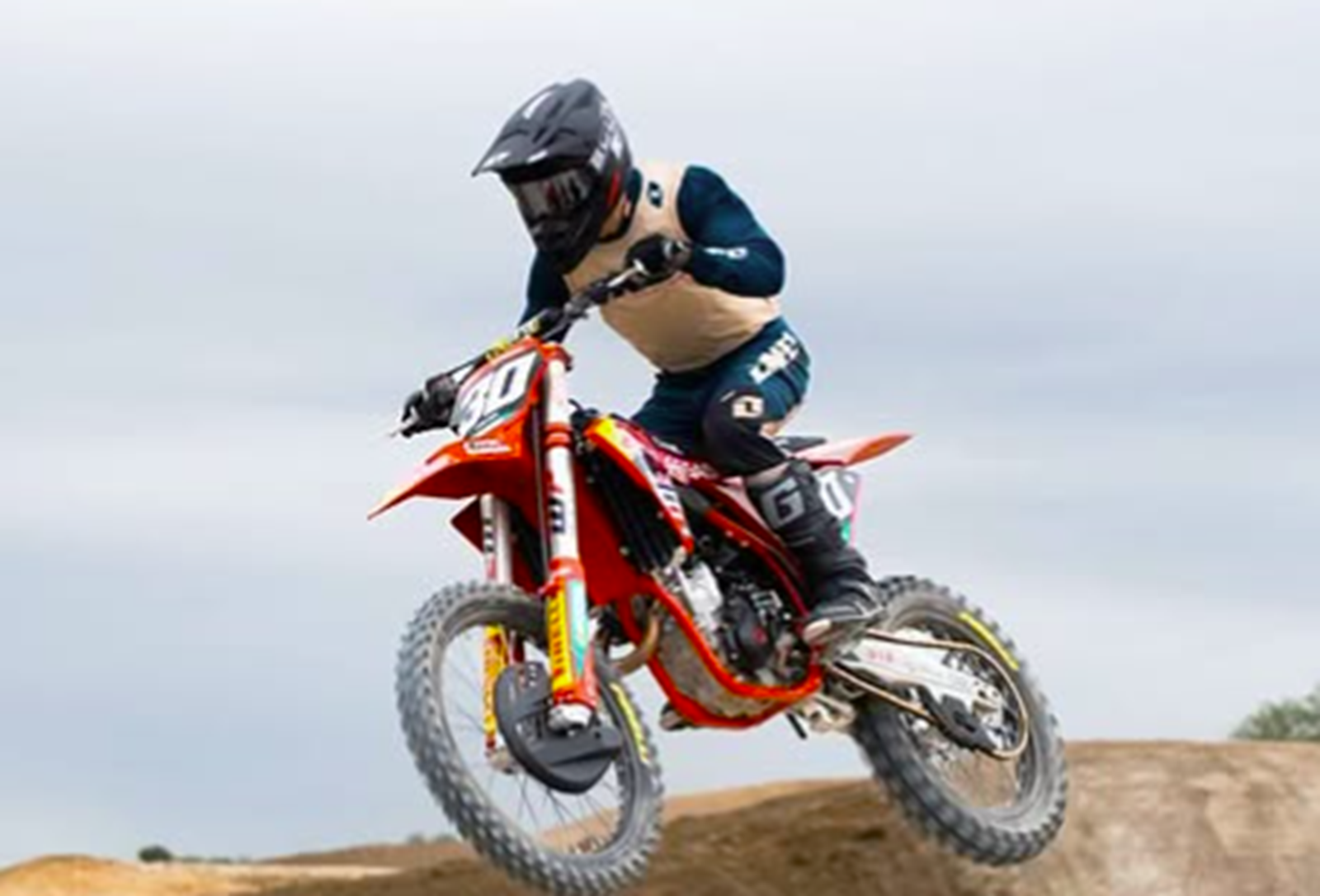 Liam Lawson on GasGas dirt bike. Credit: Instgaram/Visa Cashapp RB.