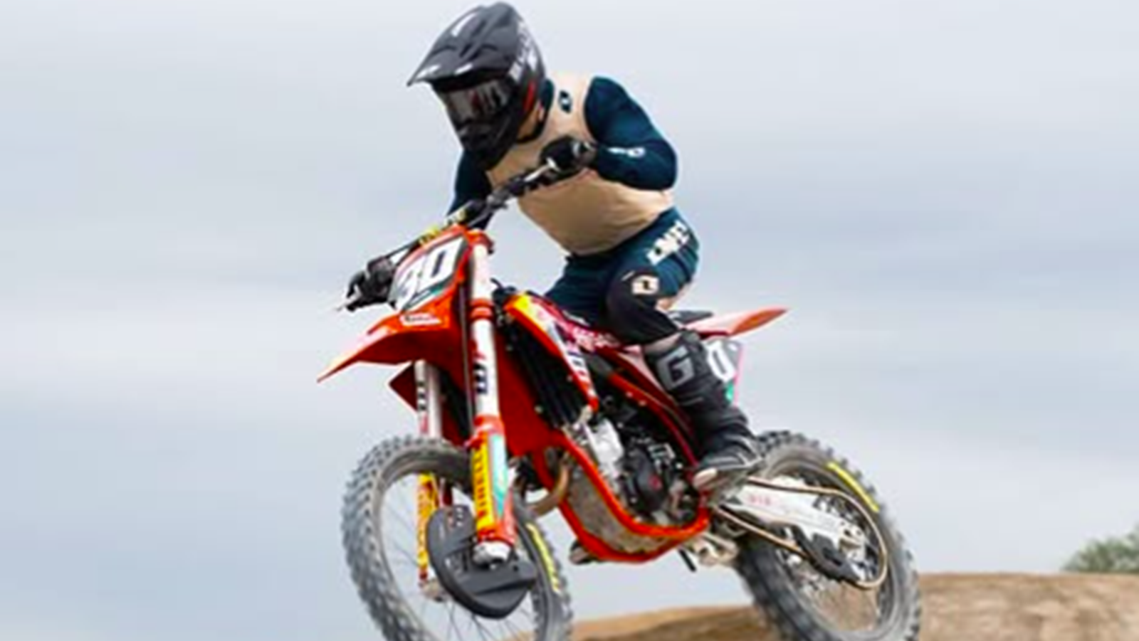 Liam Lawson on GasGas dirt bike. Credit: Instgaram/Visa Cashapp RB.