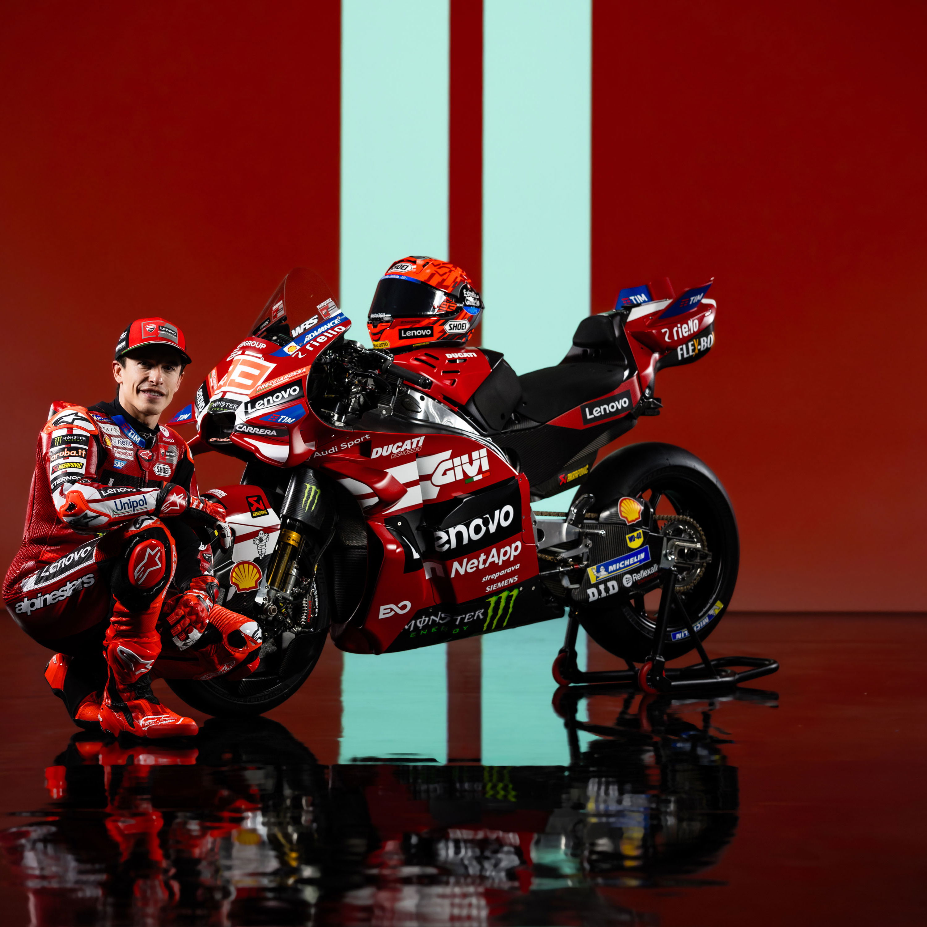 Marc Marquez and his 2026 Ducati MotoGP bike