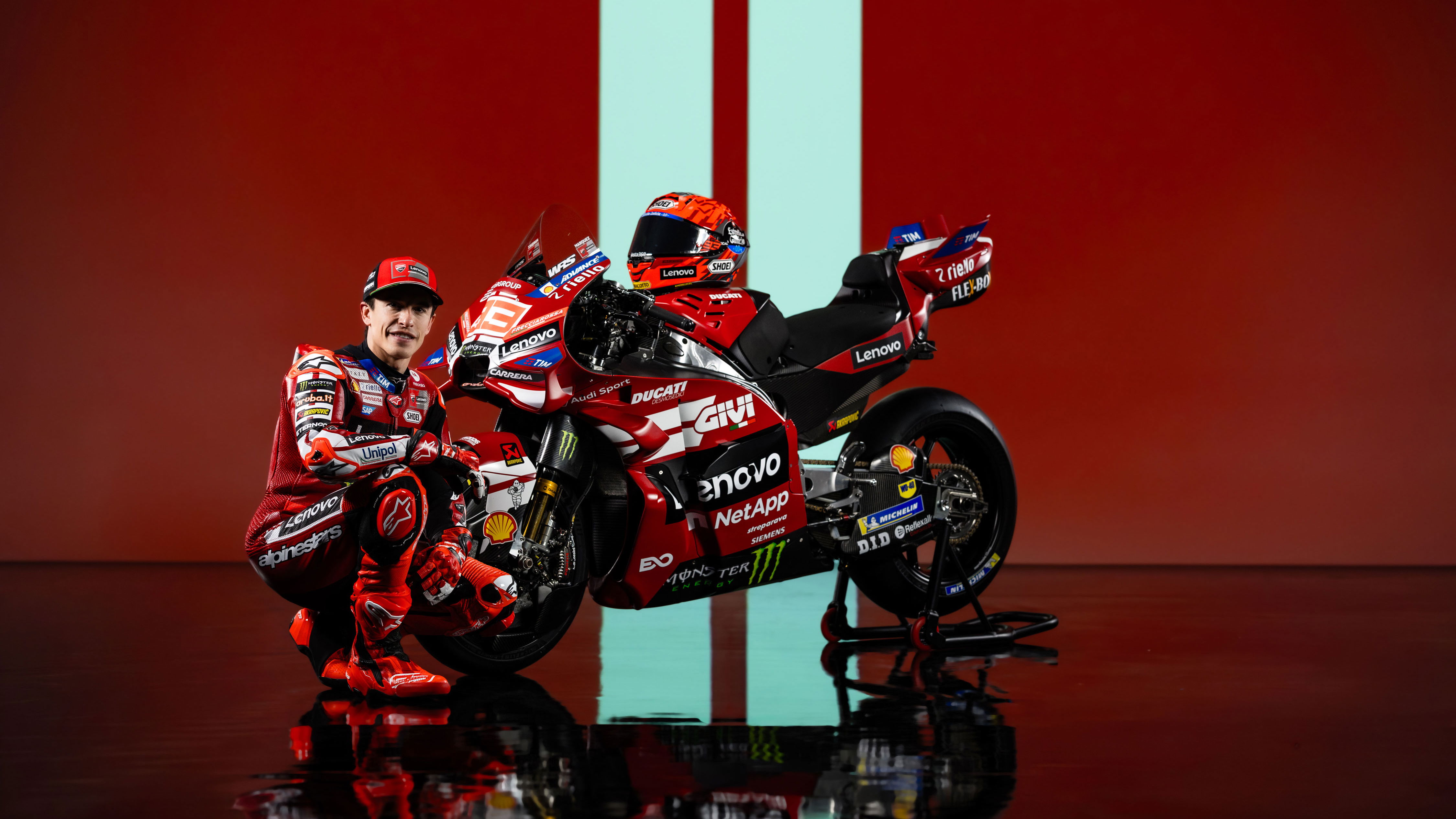 Marc Marquez and his 2026 Ducati MotoGP bike