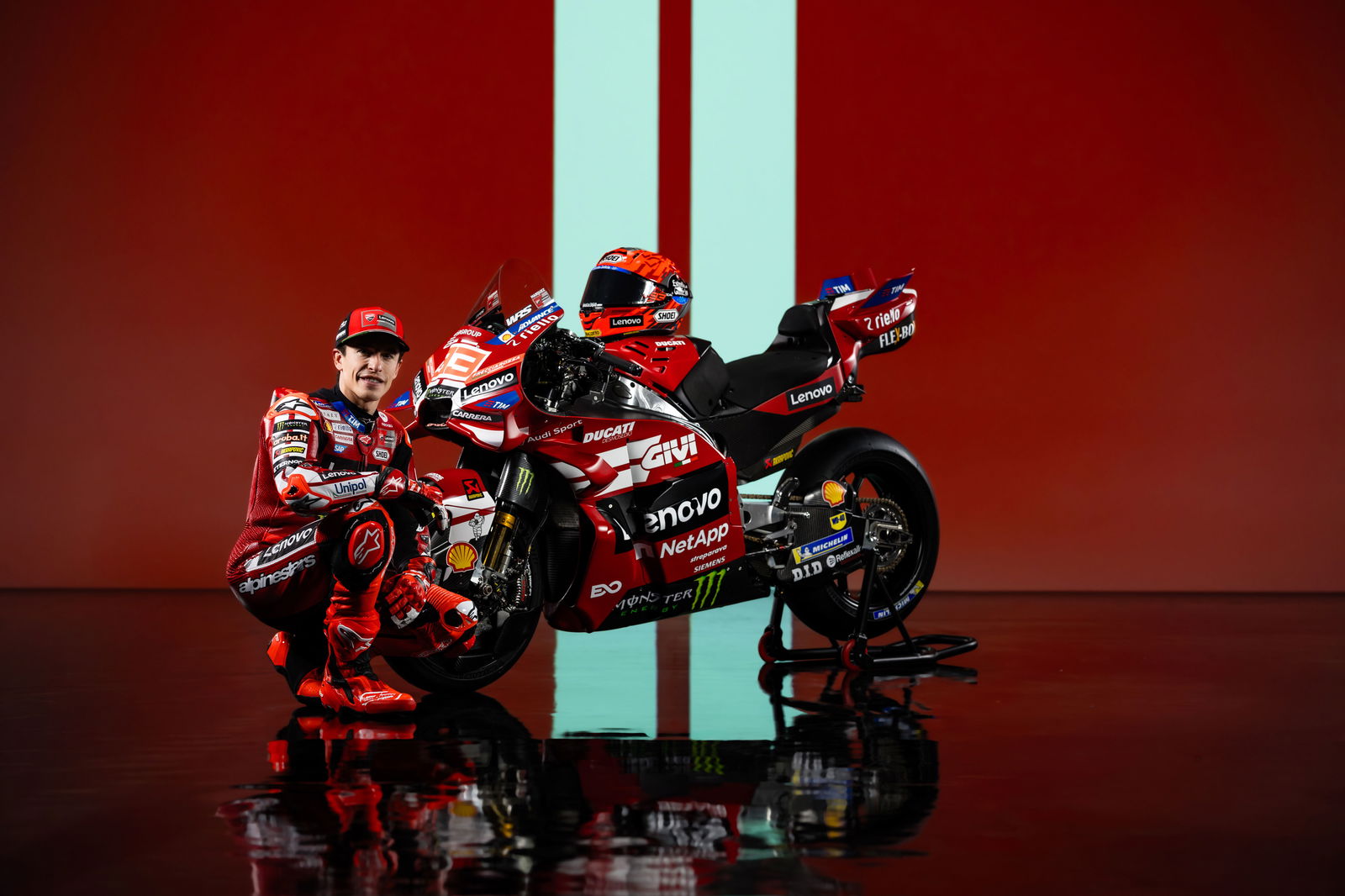 Marc Marquez and his 2026 Ducati MotoGP bike