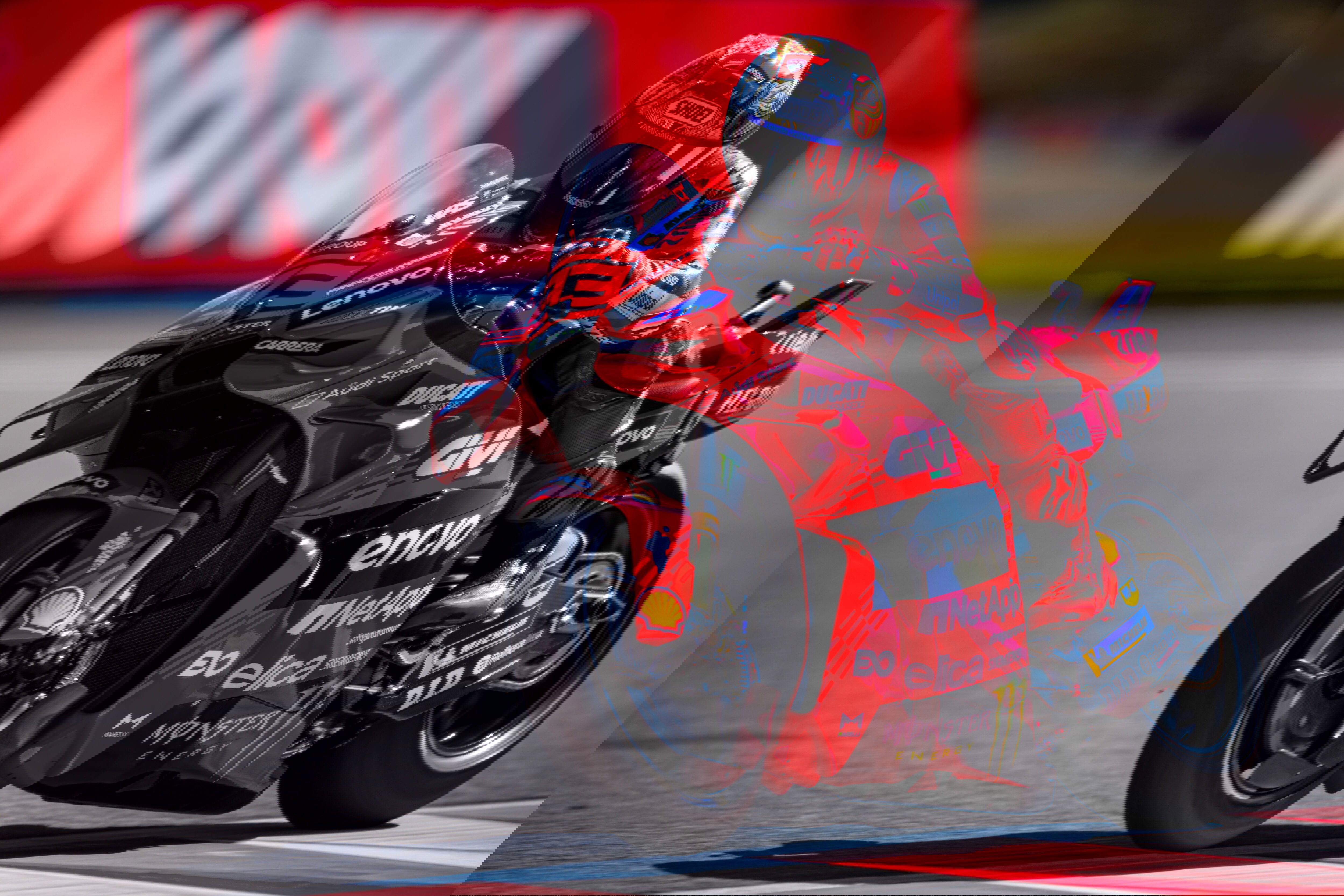 Marc Marquez riding his 2025 Ducati MotoGP bike