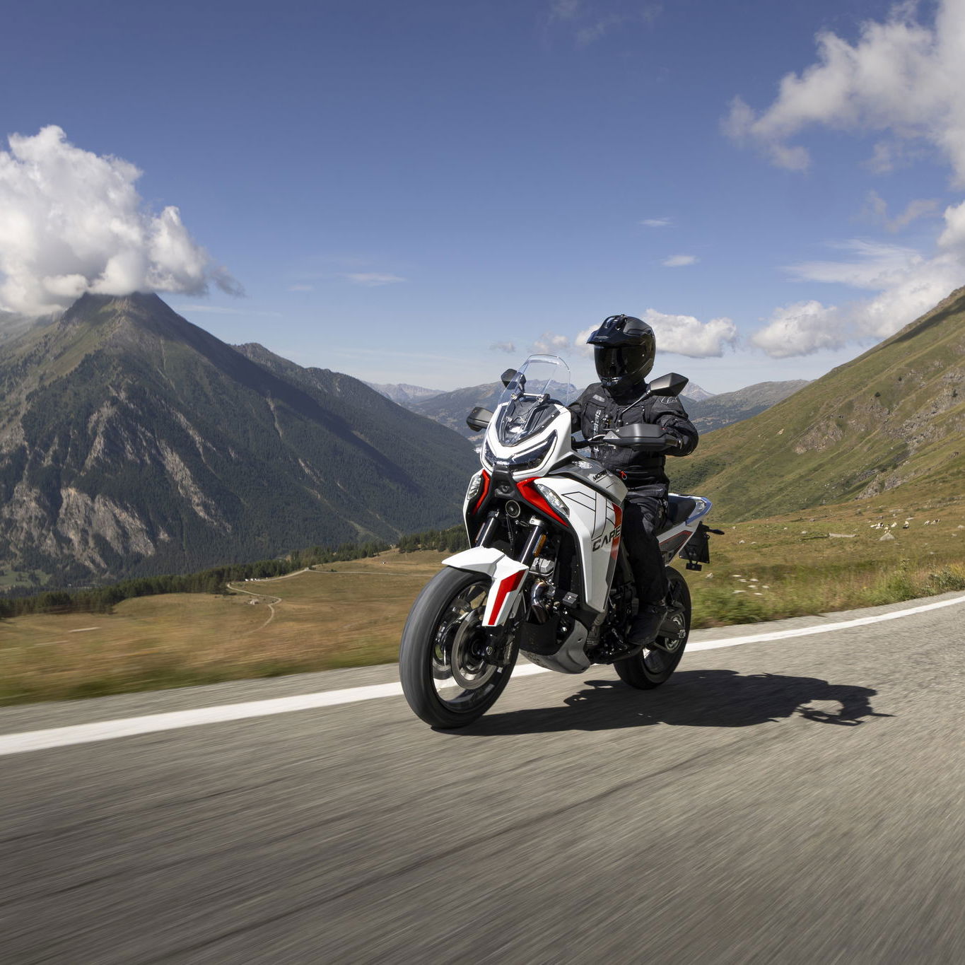 Moto Morini X-Cape 1200 on the road