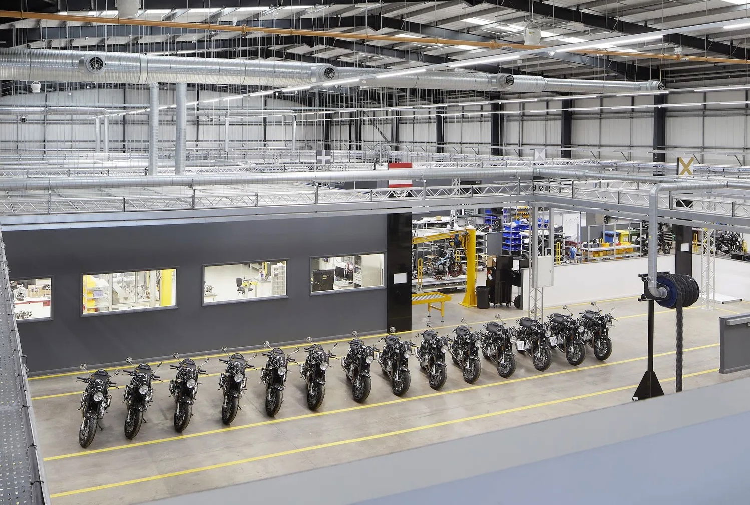 Inside the Norton factory - archive picture