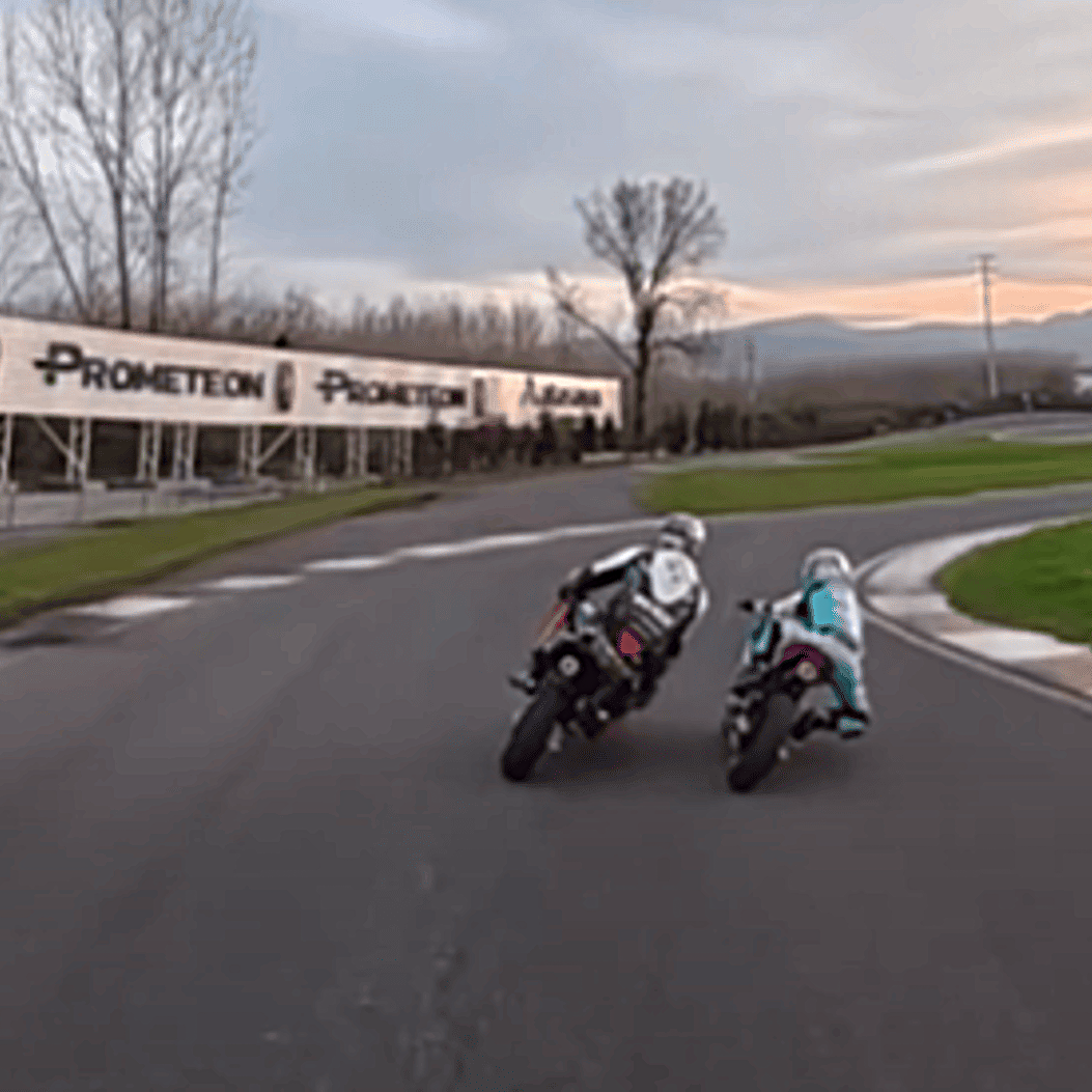 Toprak Razgatlioglu and Zayn Sofuoglu racing each other