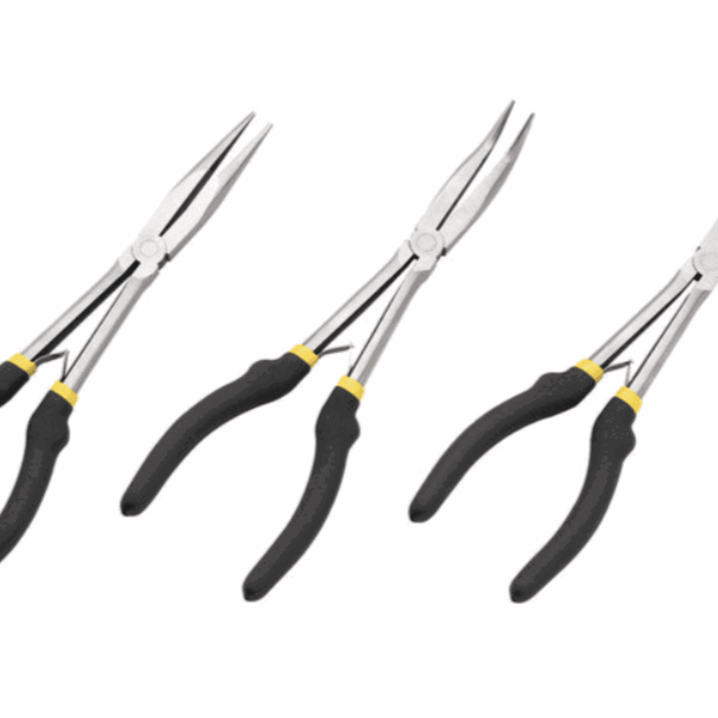 The Clarke CHT852 3 Piece Long Reach Plier Set