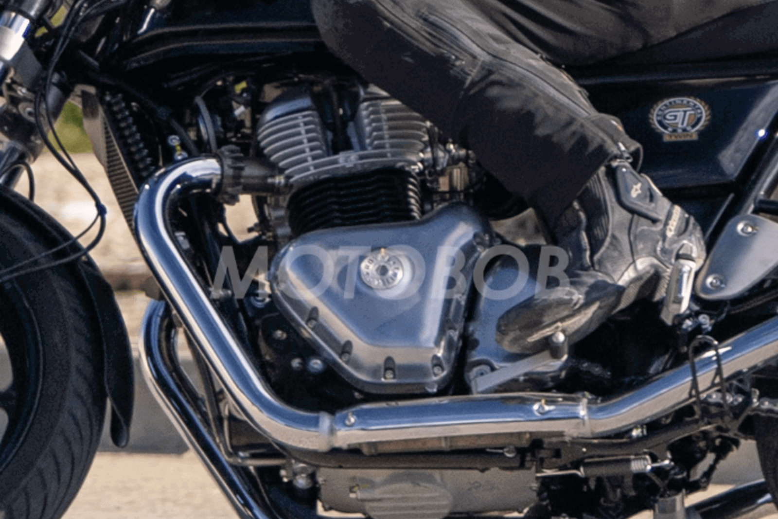 Royal Enfield Continental GT 750 testing. Photo credit - Motobob