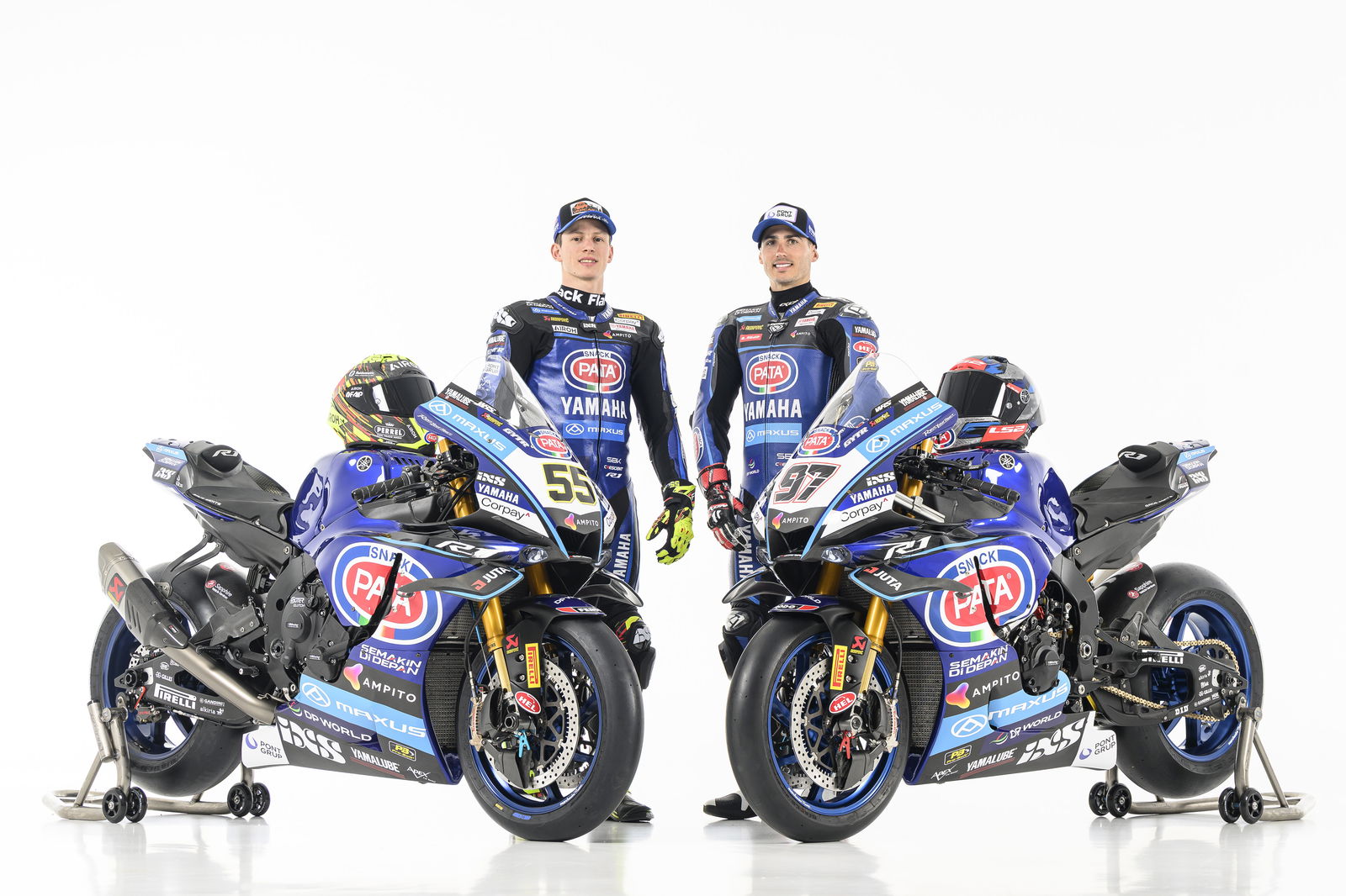 Andrea Locatelli and Xavi Vierge with 2026 Pata Yamaha. Credit: Yamaha.