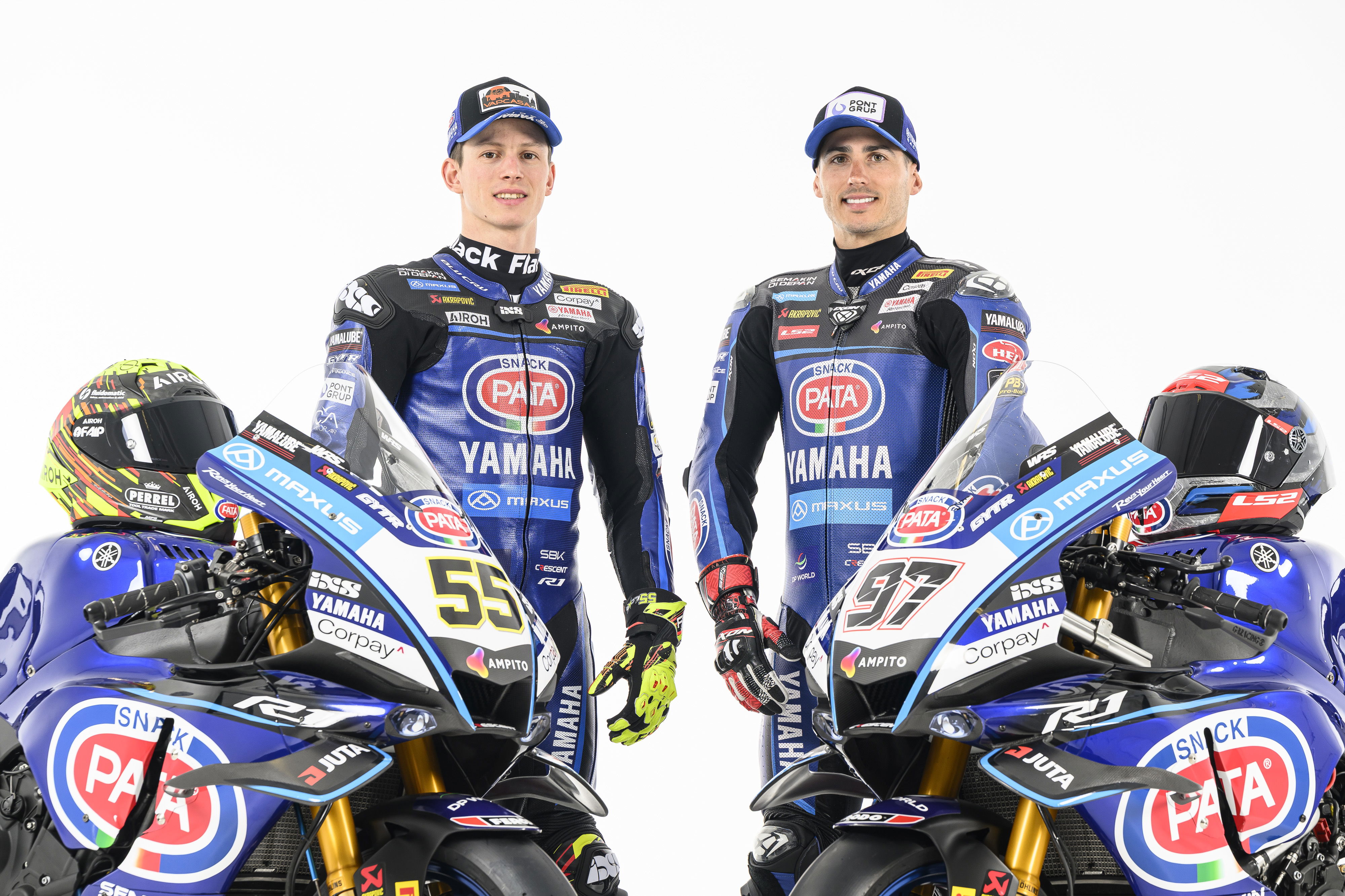 Andrea Locatelli and Xavi Vierge with 2026 Pata Yamaha. Credit: Yamaha.