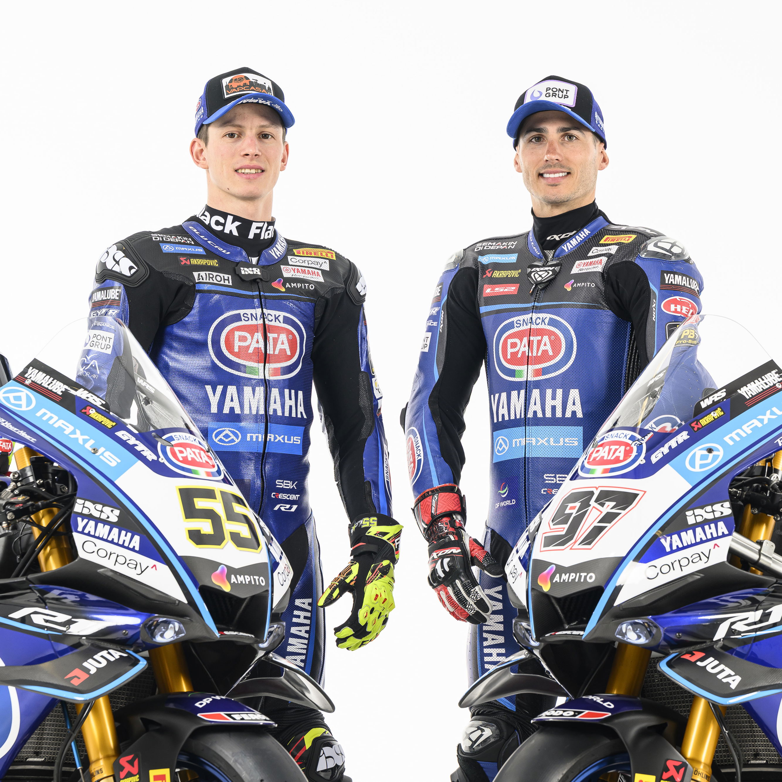 Andrea Locatelli and Xavi Vierge with 2026 Pata Yamaha. Credit: Yamaha.