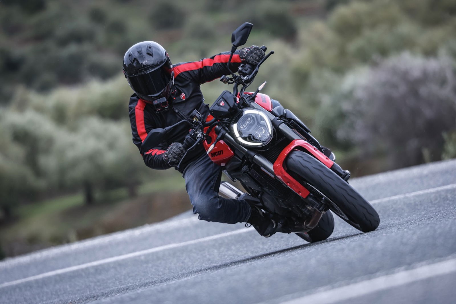 The 2026 Ducati Monster V2 - riding