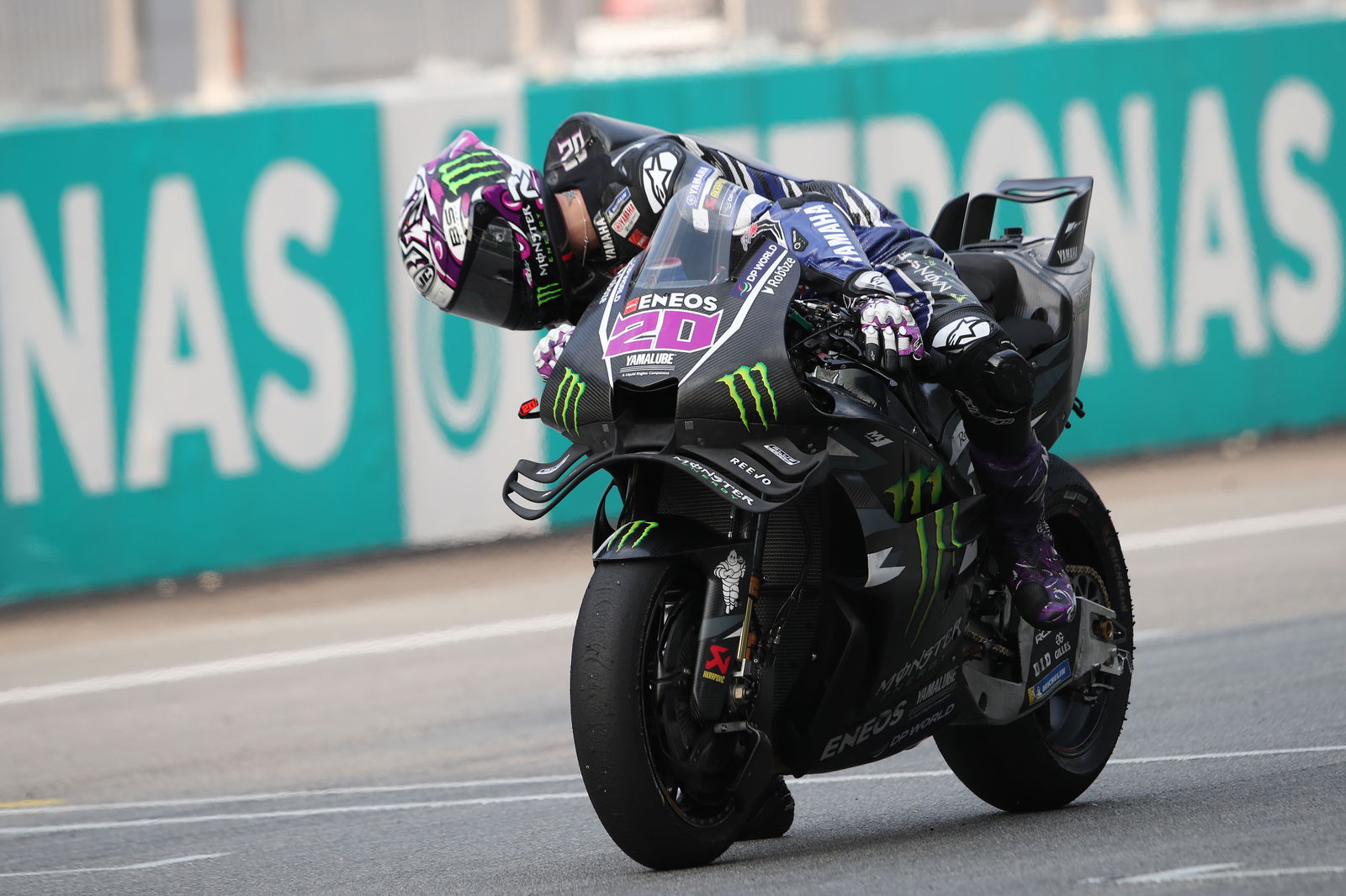 Fabio Quartararo on the grid at Sepang