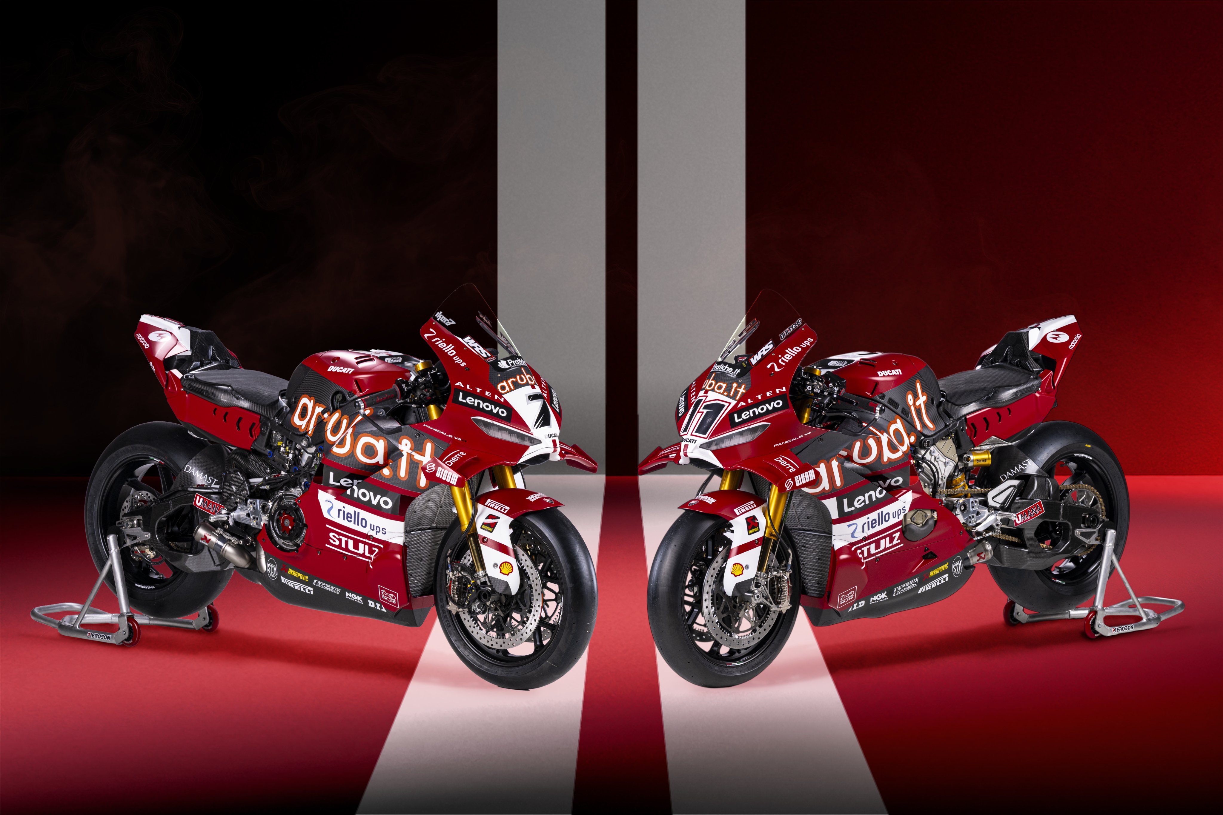 2026 WorldSBK factory Ducati bikes. Credit: X/Aruba.it Racing Ducati.